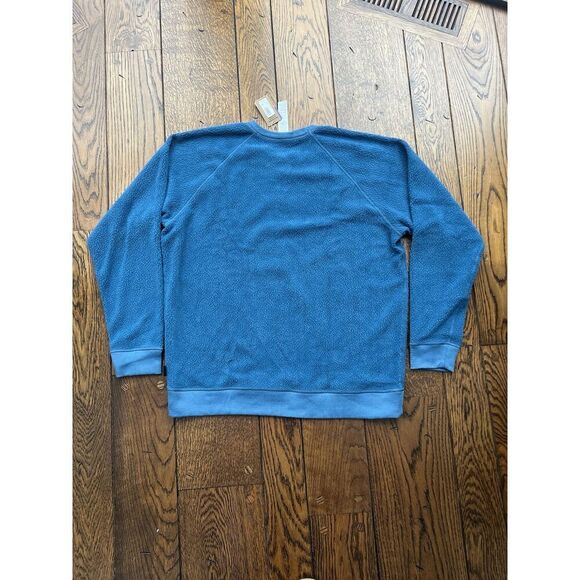 Patagonia Men's Reversible Shearling Crew Wavy Blue Size XL New With Tags - Picture 2 of 7